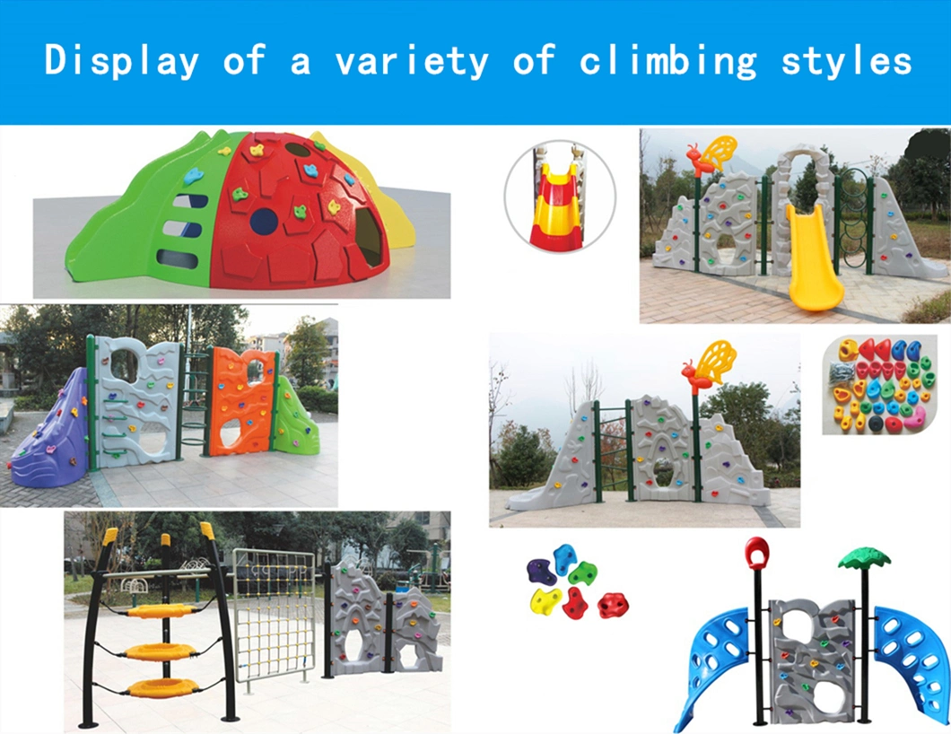 Custom Park Kids Outdoor Rock Climbing Wall Rocket Shape