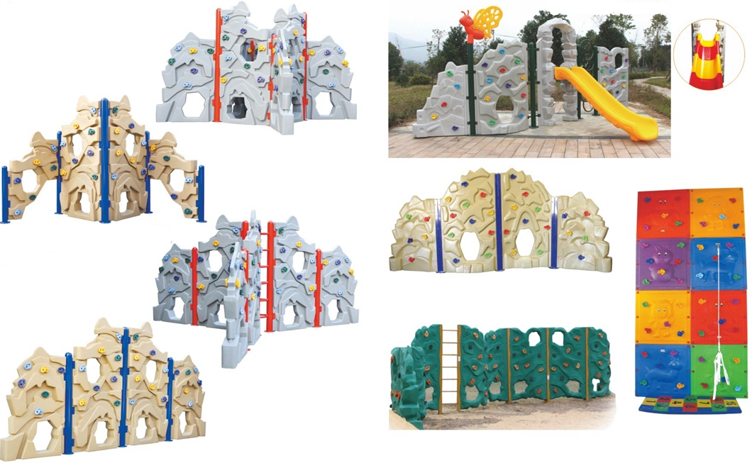 Custom Park Kids Outdoor Rock Climbing Wall Rocket Shape