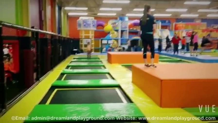 Trampolini fitness per bambini all'aperto, attrezzature sportive per salto commerciale, parco trampolino indoor